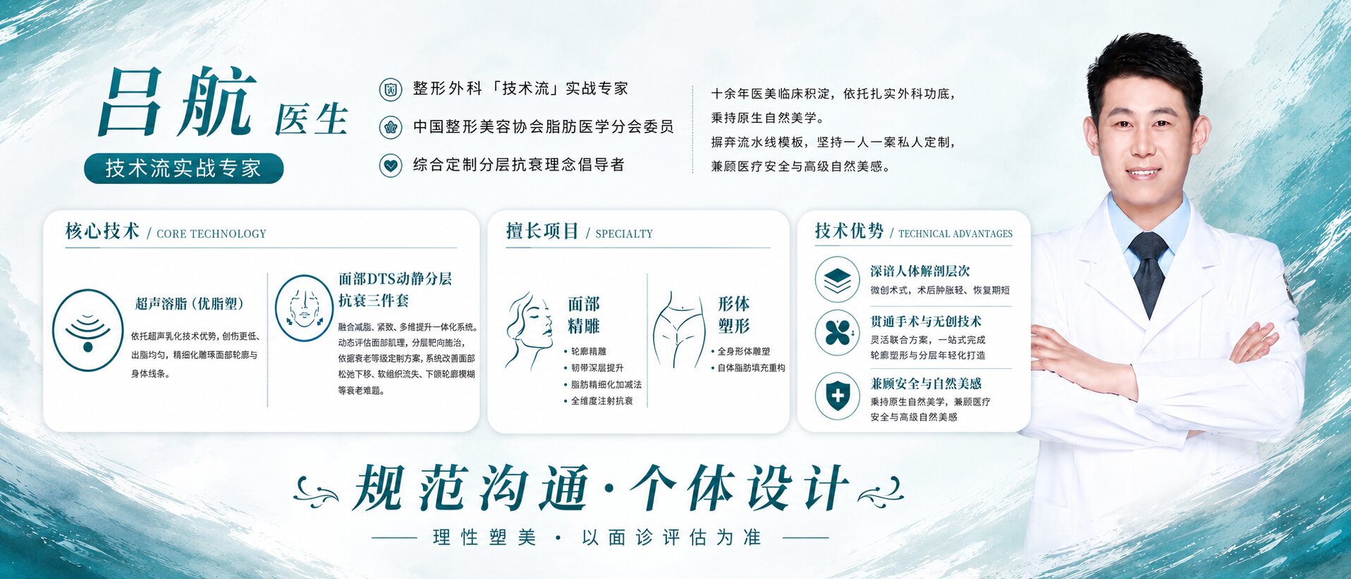 吕航医生面部精雕与形体塑形诊疗方向介绍
